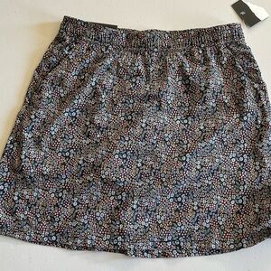 Pacific Trail Black Floral Skort